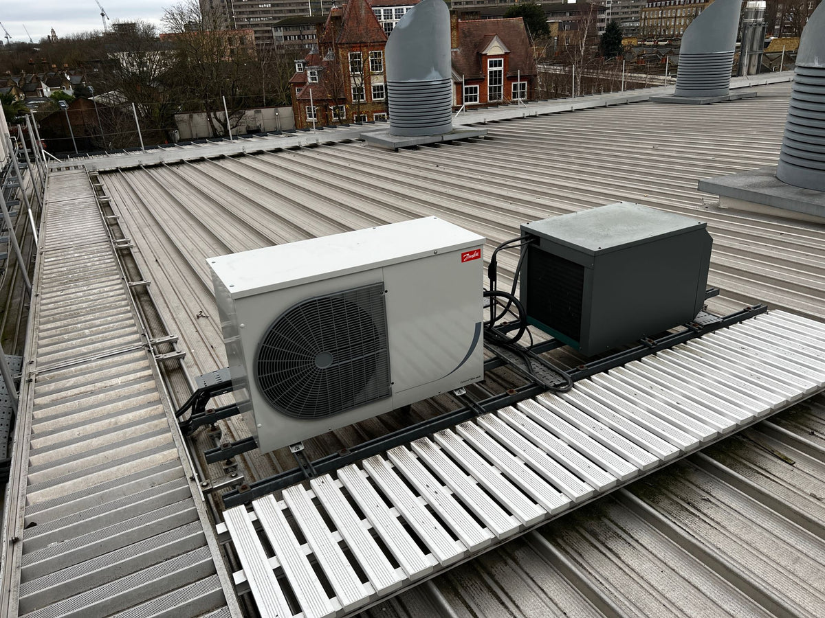 Freezer room condenser unit replacement at Ark Walworth Academy, Walworth